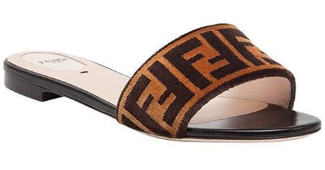 fendi flat sandals sale|Fendi open toe flat sandals.